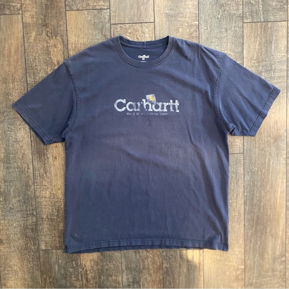 vintage carhartt sunwashed black t-shirt